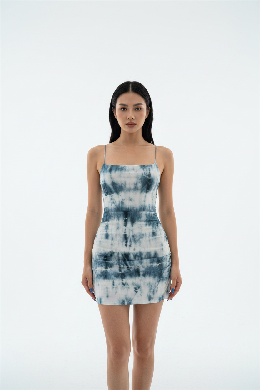 Robe à bretelles avec imprimé graffiti pour femmes