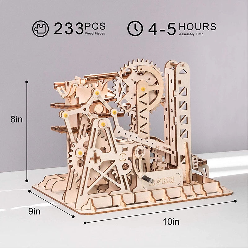 3D DIY Wooden Roller Coaster Puzzle