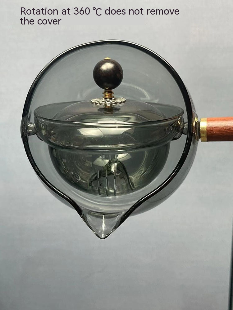 Semi-automatic Rotary Glass Teapot