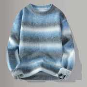 Men's Gradient Colour Loose-Fit Knitted Sweater