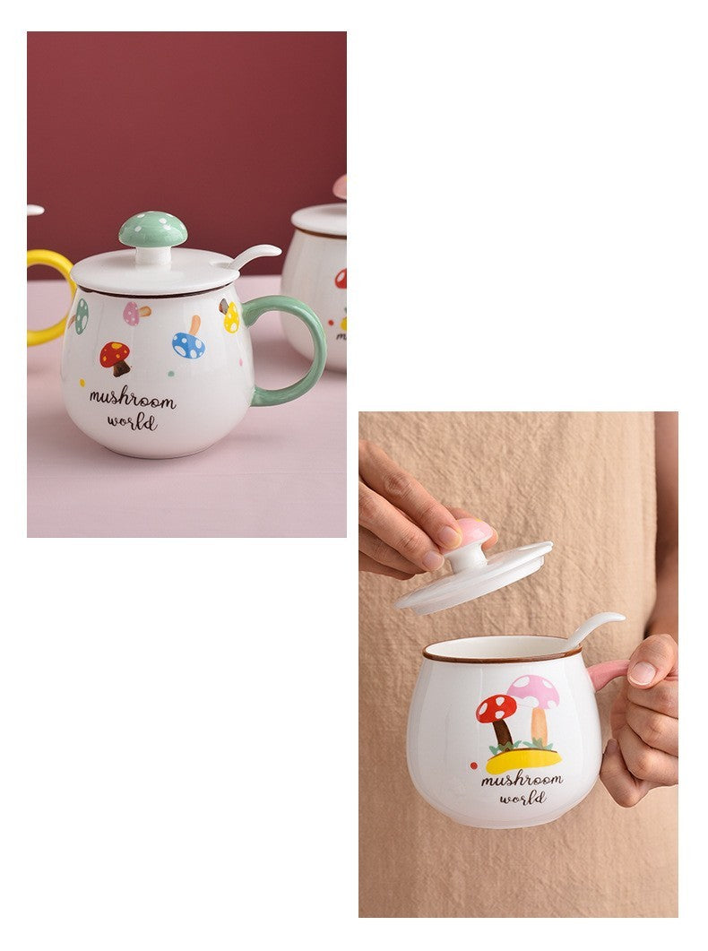 Creative Mushroom Mug Cartoon Lovers Office