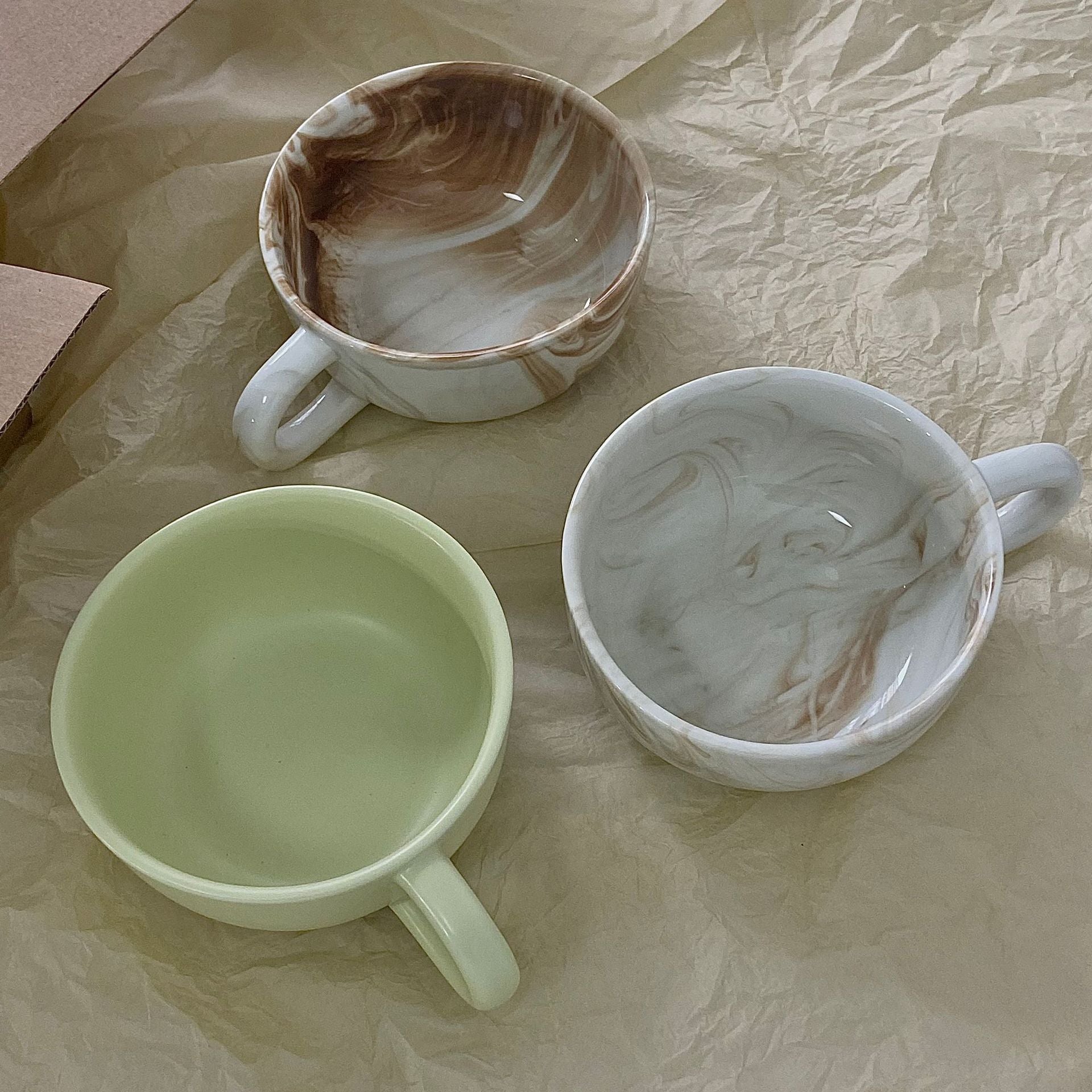 Milk Ceramic Mark Coffee Cup