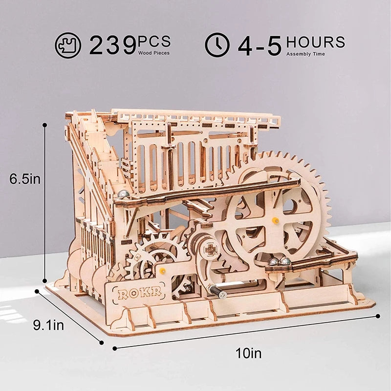 3D DIY Wooden Roller Coaster Puzzle