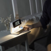 Cre3-in-1 Bedside Lamp with Wireless Charging & Alarm Clock