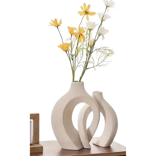 European Ceramic Vase Set