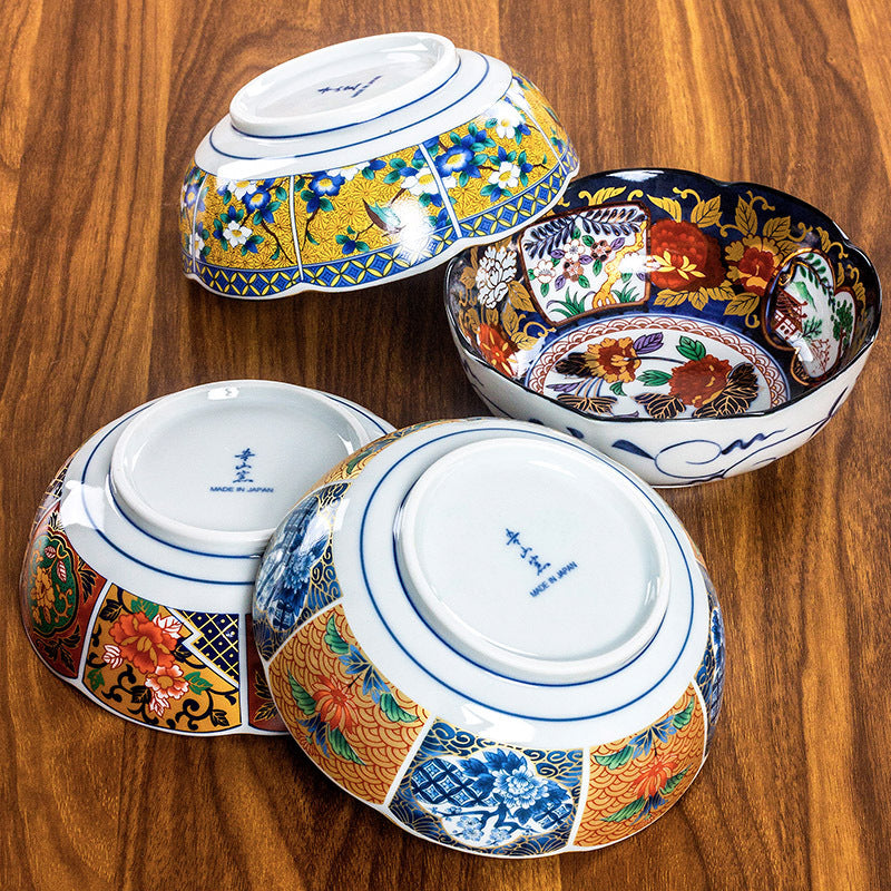 Retro Domestic Dyed Peony Ceramic Japanese Style Tableware