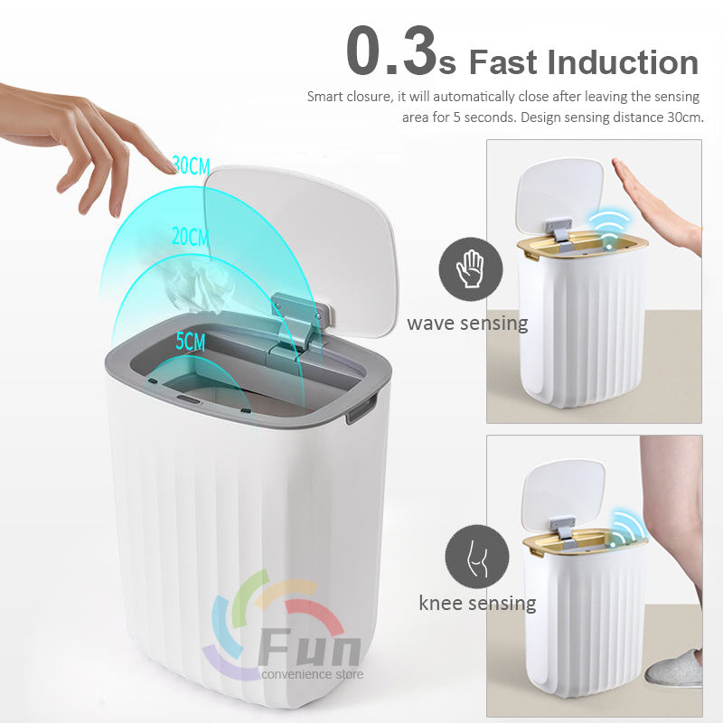 Motion sensor trash bin