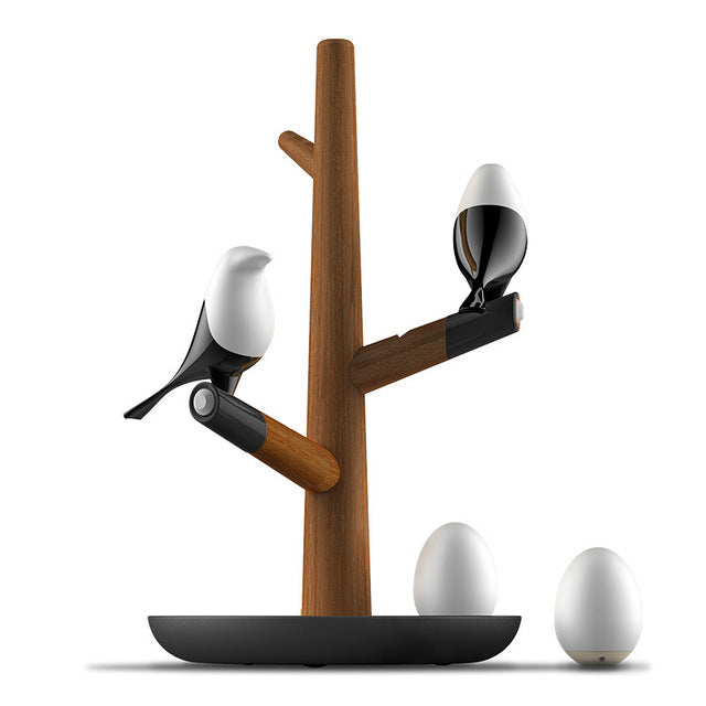 Creative Wooden Bird & Egg LED Induction Night Light