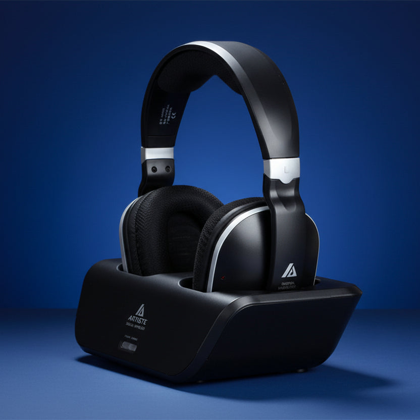 Wireless On-Ear TV Headphones with Deep Bass