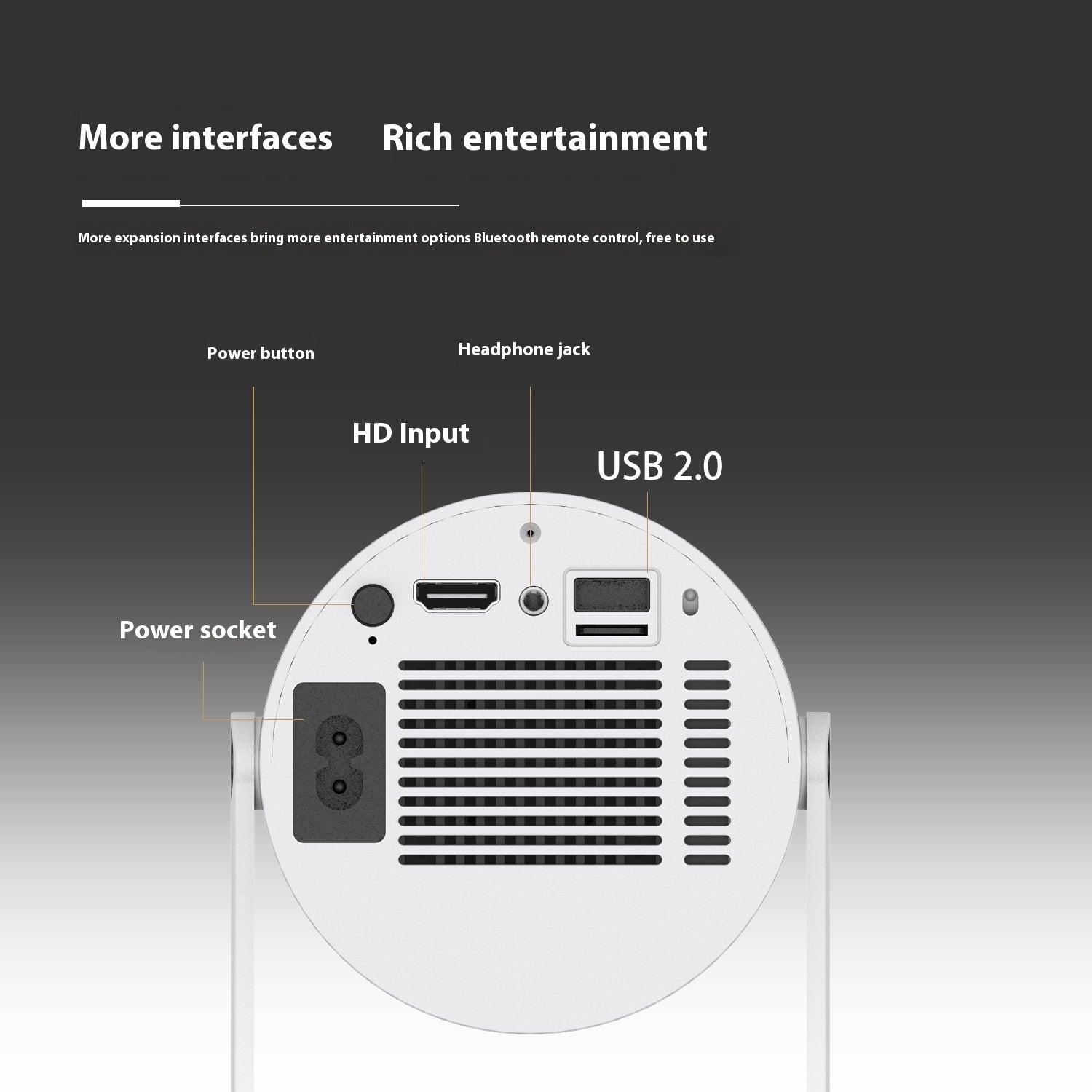 Portable 180° Auto-Focus Smart Home Projector