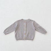 Sweet Rhombus Hollow Long-Sleeve Cropped Jacket
