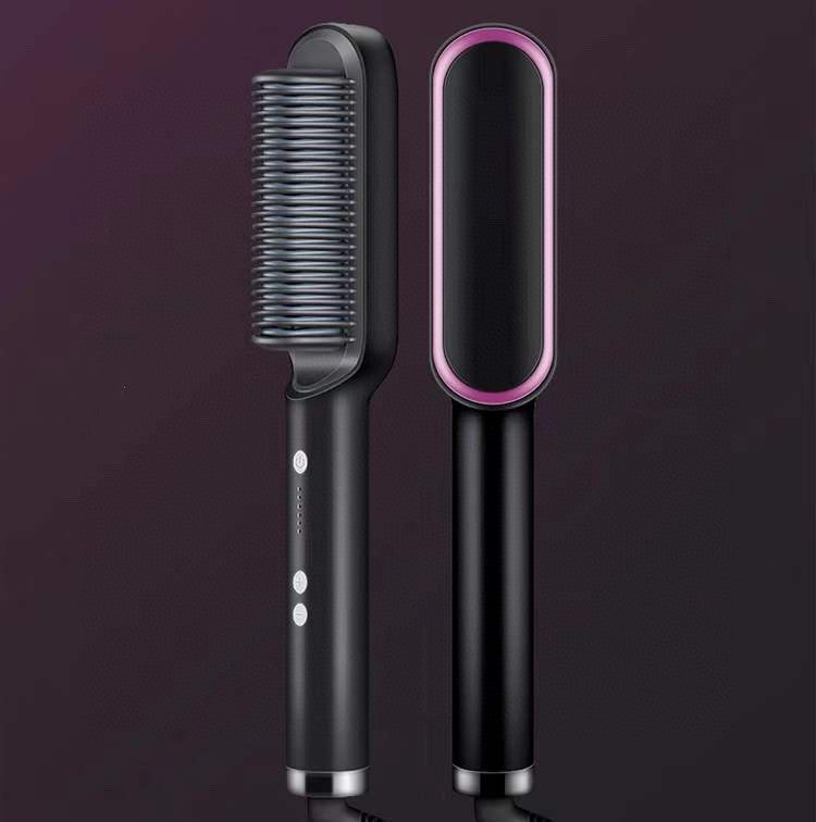 2-in-1 Negative Ion Hair Straightener & Curling Comb