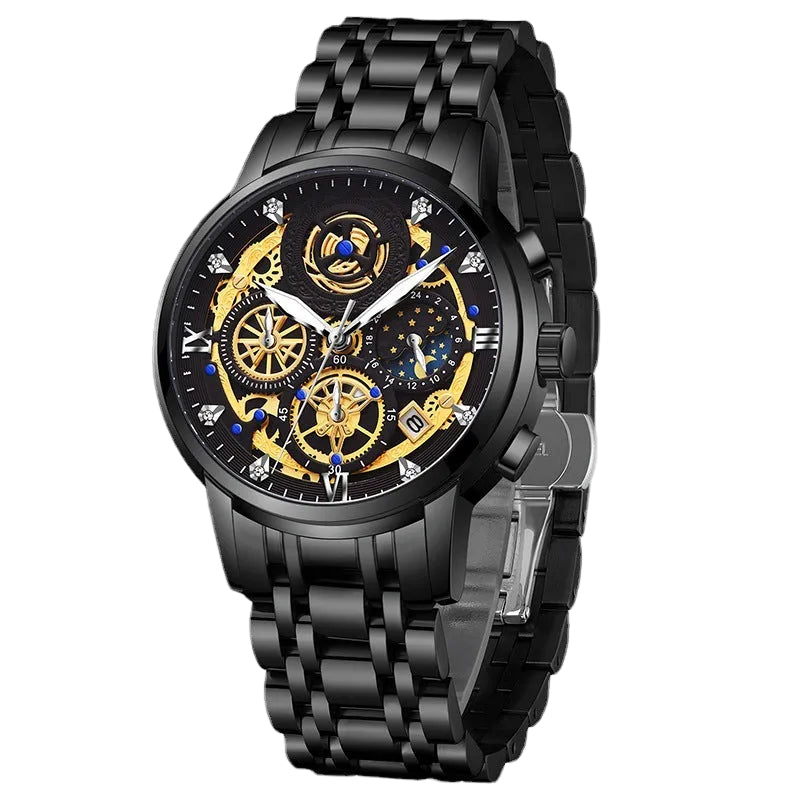 Luxury Stainless Steel Sports Chronograph Watch