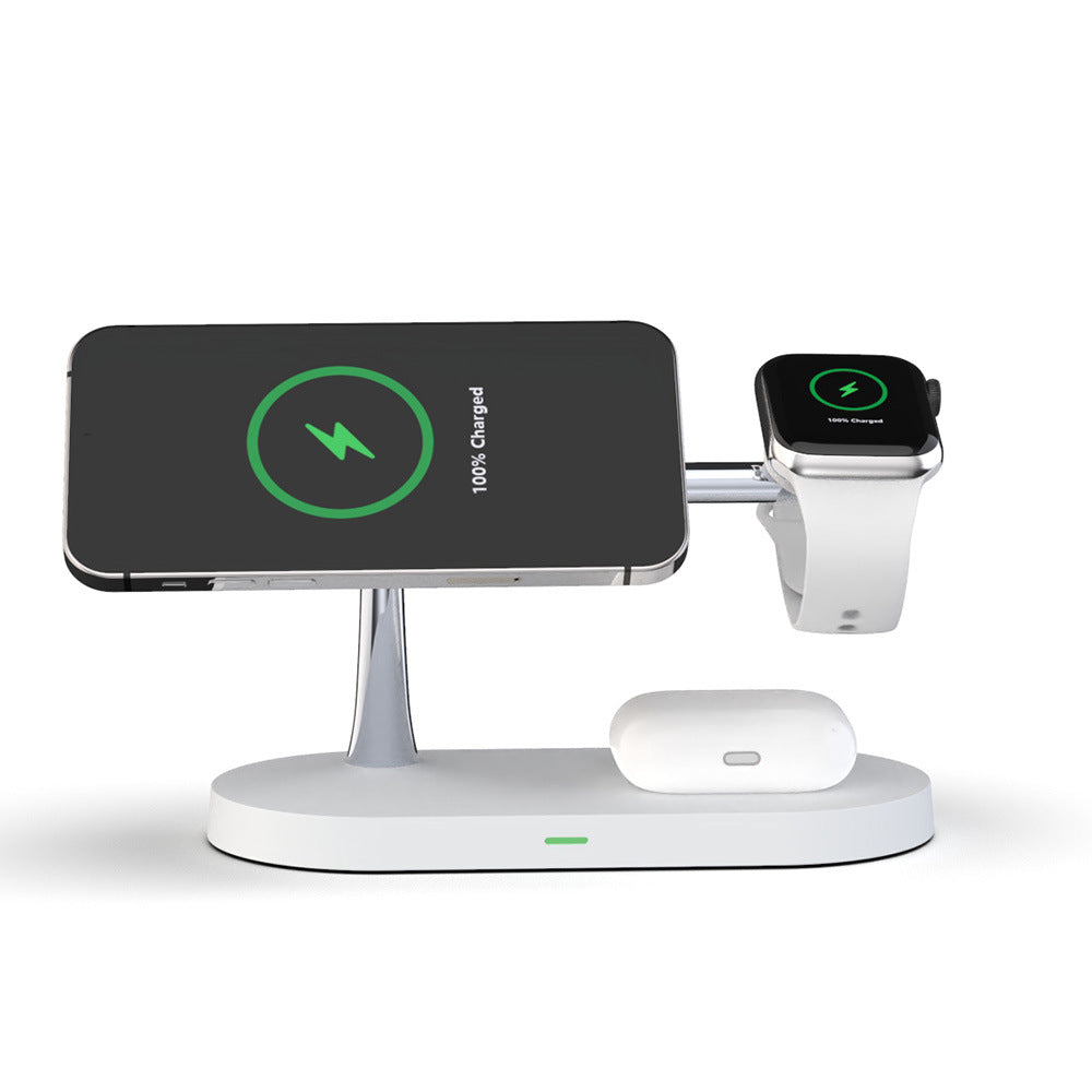 5-in-1 Magnetic 15W Fast Wireless Charging Station & Holder