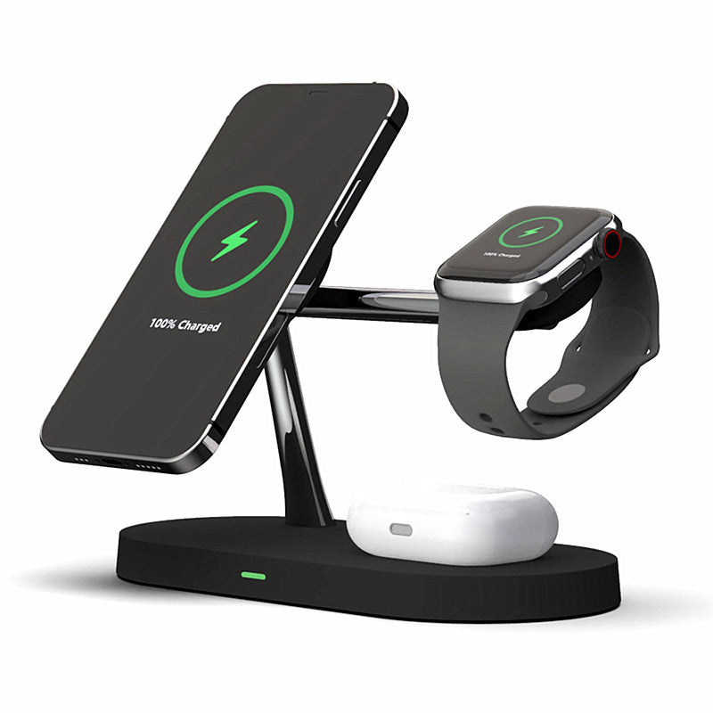 5-in-1 Magnetic 15W Fast Wireless Charging Station & Holder