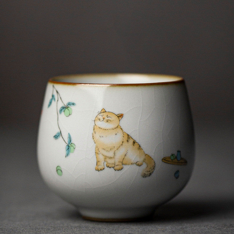Ru Kiln Tea Cup Master Cup Ceramic Tea Cup