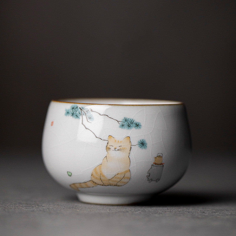 Ru Kiln Tea Cup Master Cup Ceramic Tea Cup