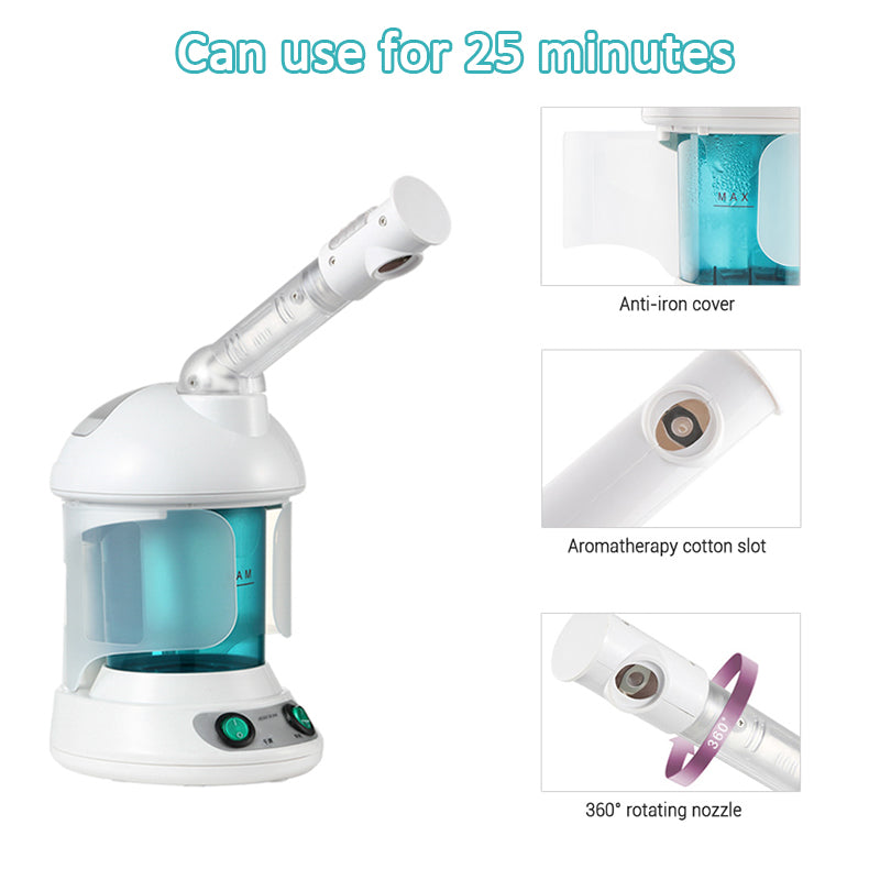 Portable Ozone Facial Steamer & Aroma Herbal Device