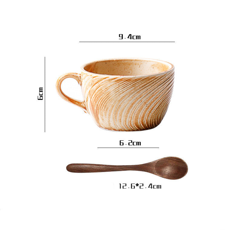 American Middle Ages Handmade Pottery Cup And Saucer Set