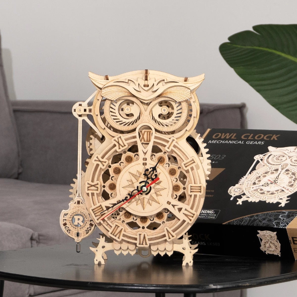 Robotime ROKR Owl Clock (LK503) 3D Wooden Puzzle