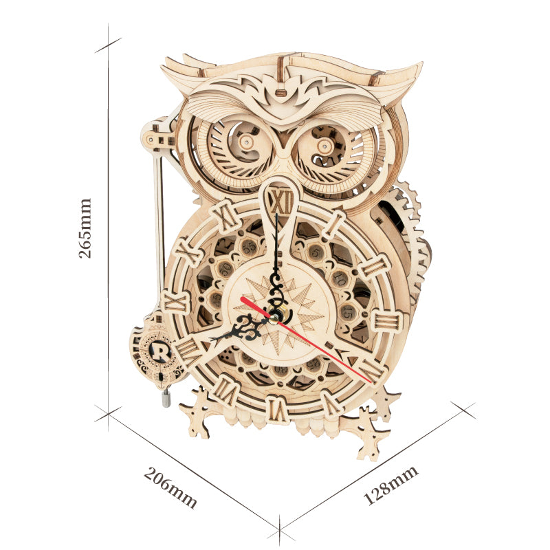 Robotime ROKR Owl Clock (LK503) 3D Wooden Puzzle