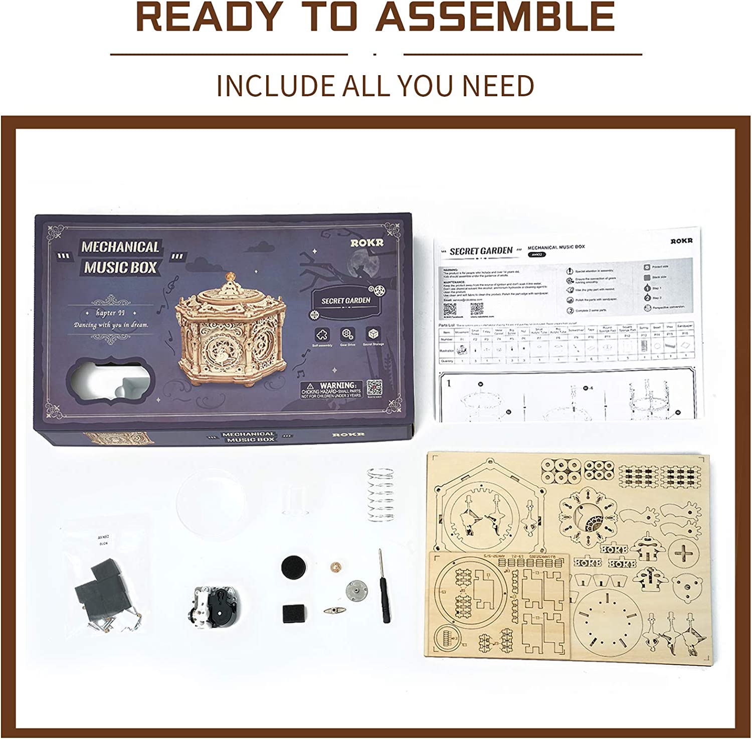 Robotime ROKR Secret Garden Mechanical Music Box