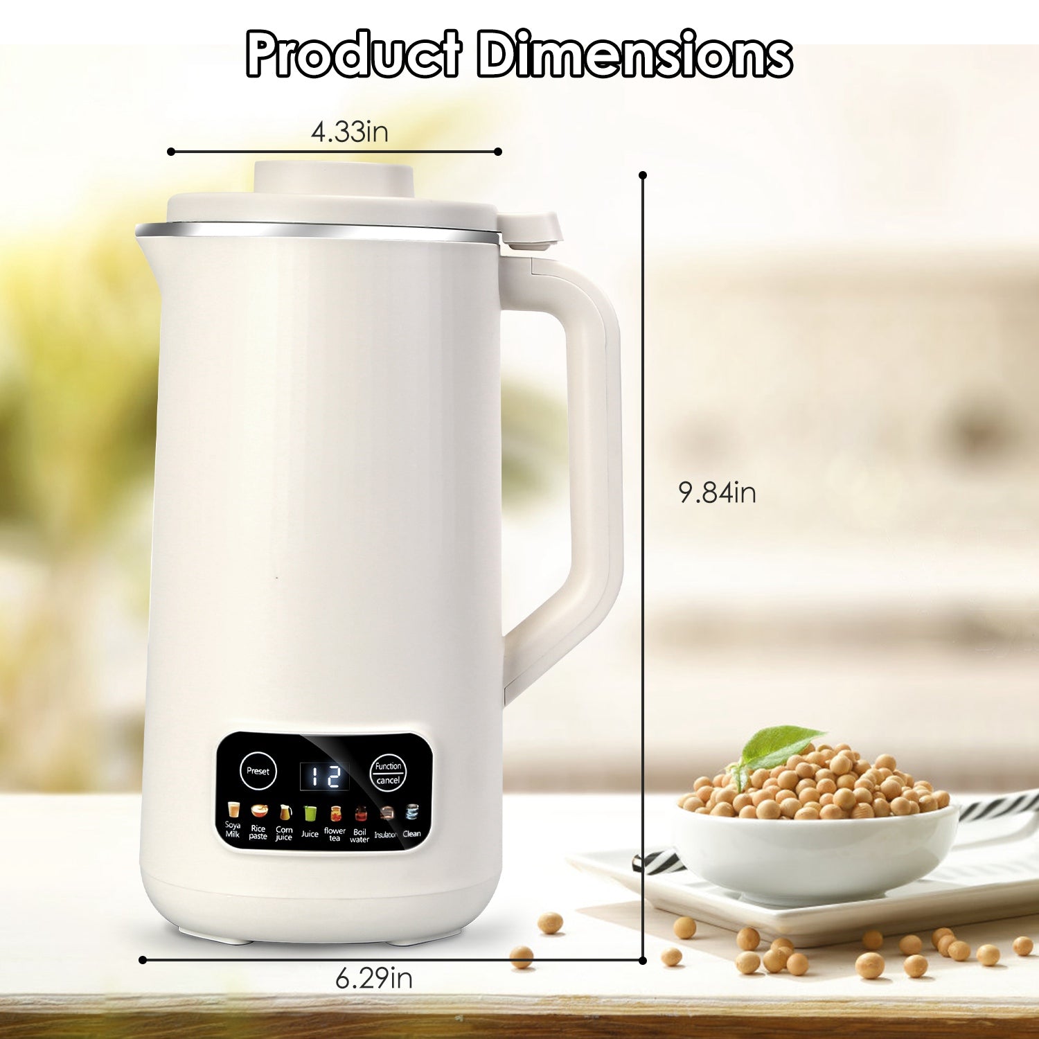 27OZ Smart Nut & Soy Milk Maker (12H Delay & Self-Cleaning)