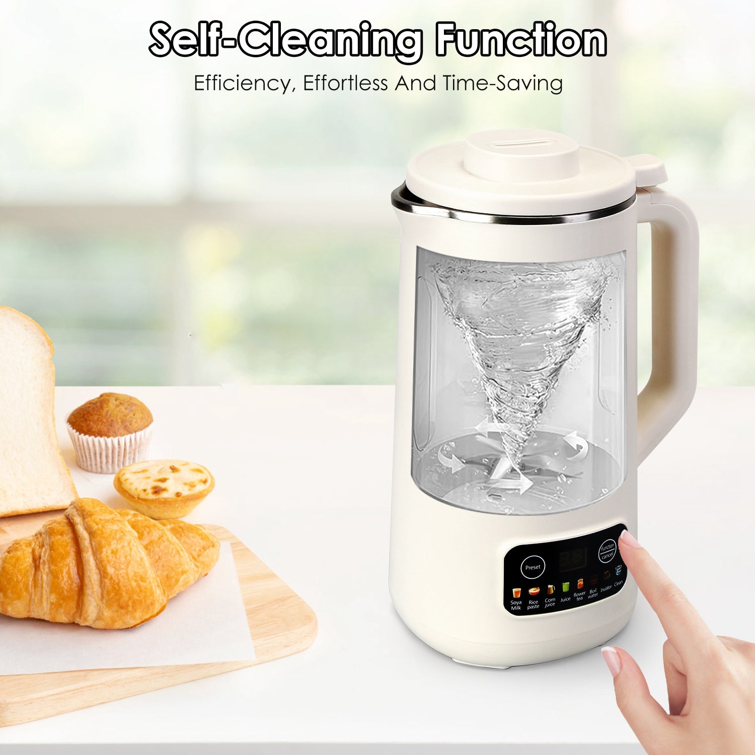 27OZ Smart Nut & Soy Milk Maker (12H Delay & Self-Cleaning)