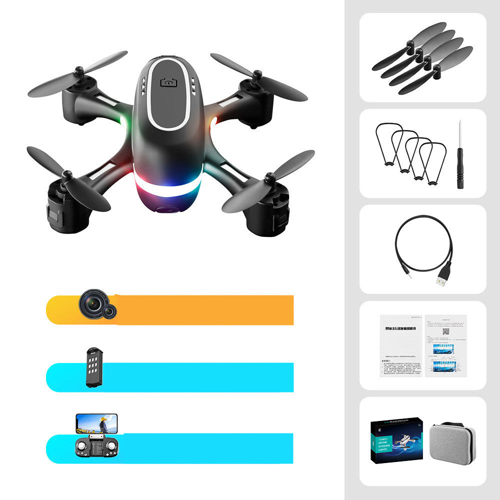 Mini Gradient LED Remote Control Aerial Plane