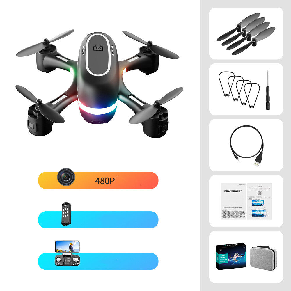 Mini Gradient LED Remote Control Aerial Plane