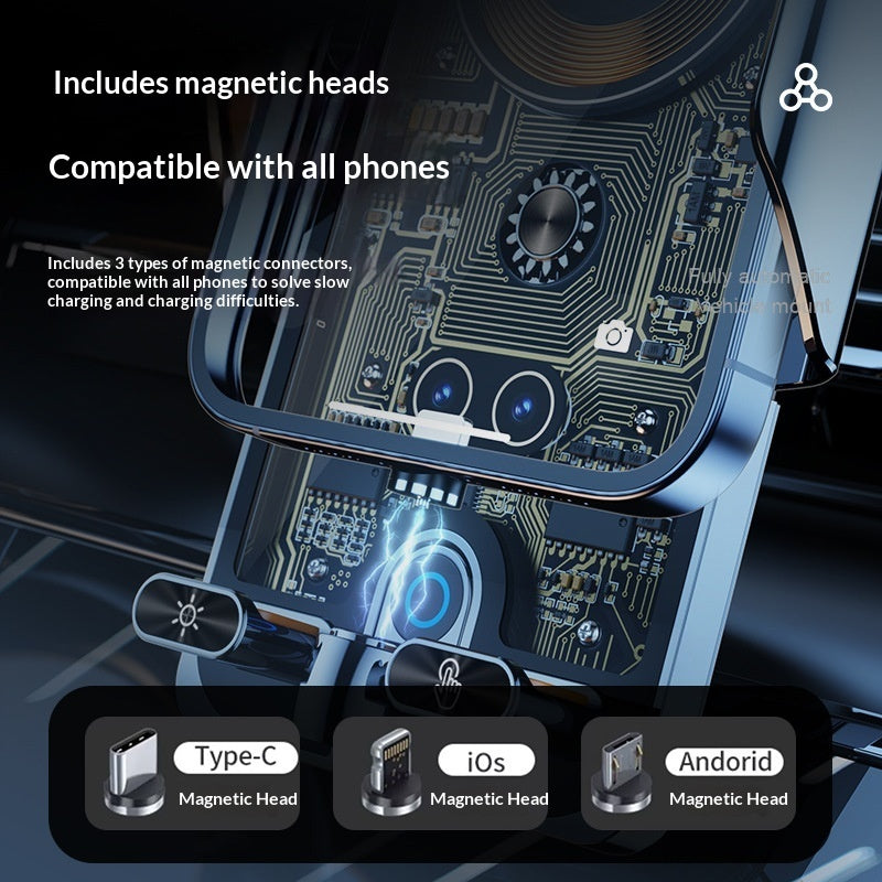 Transparent Smart Sensing Wireless Car Charger Holder