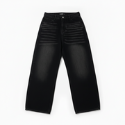 Retro Washed Straight Jeans Loose Drooping Wide Leg Pants