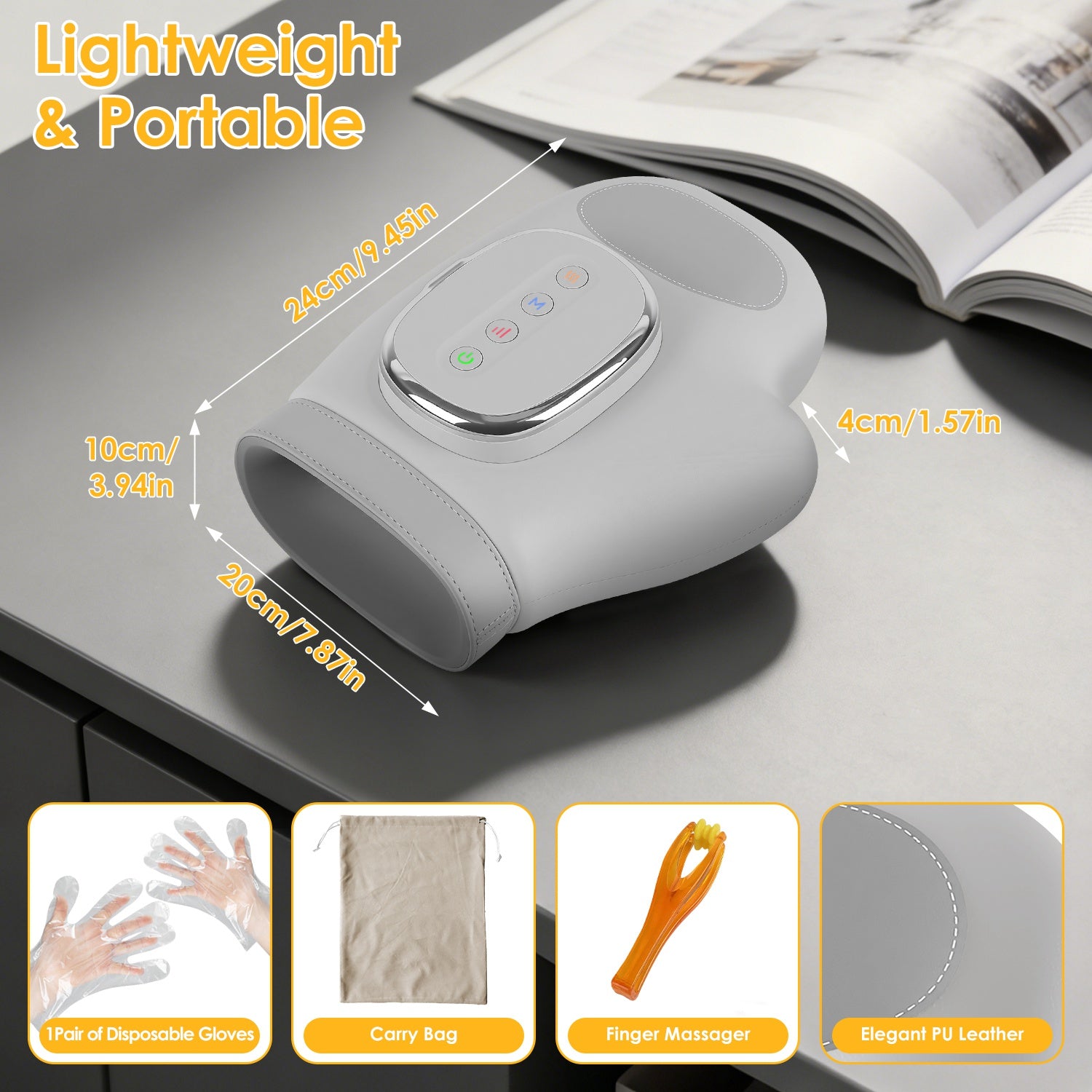 Cordless Hand Massager with Heat & Compression