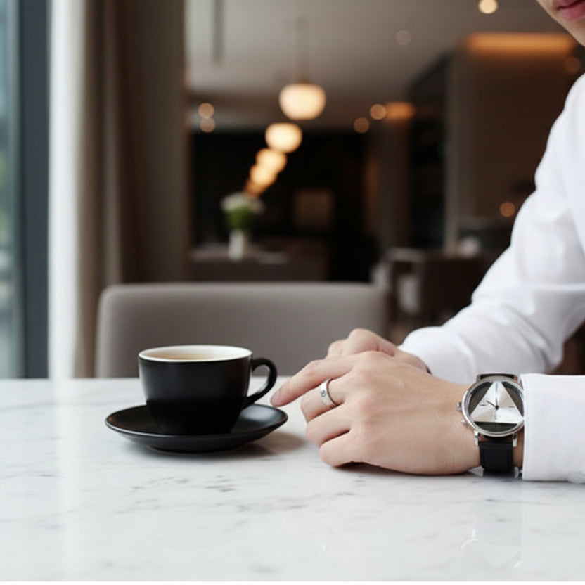Unique Hollow Triangular Dial Quartz Watch