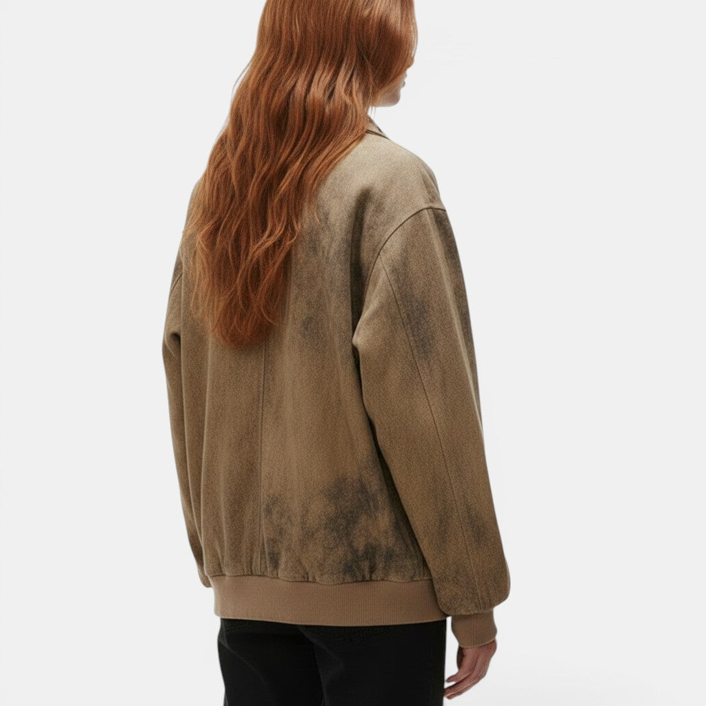 Streetwear Lapel Embroidered Couples Jacket