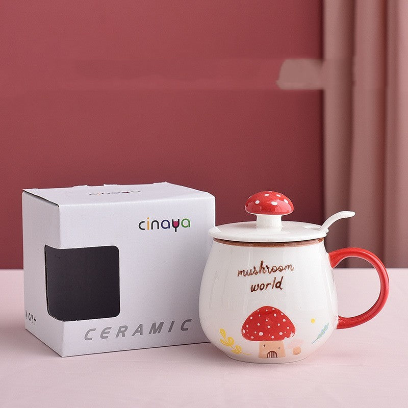 Creative Mushroom Mug Cartoon Lovers Office