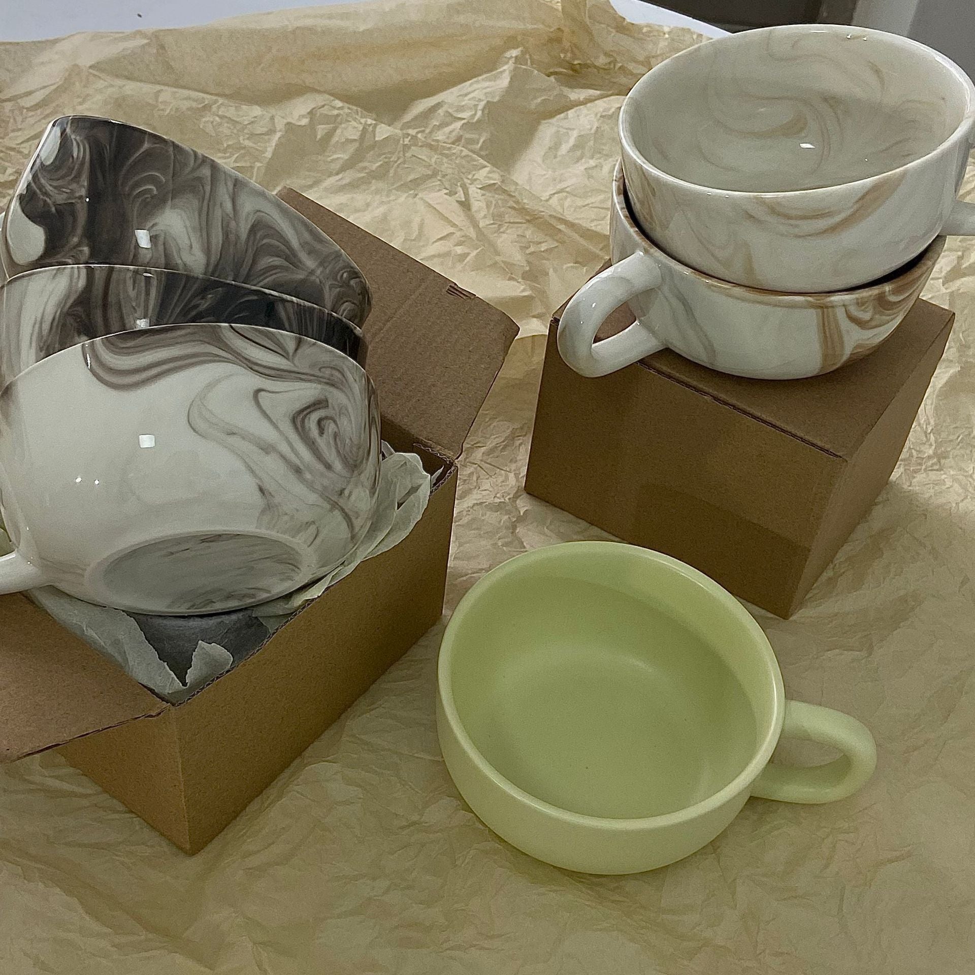 Milk Ceramic Mark Coffee Cup