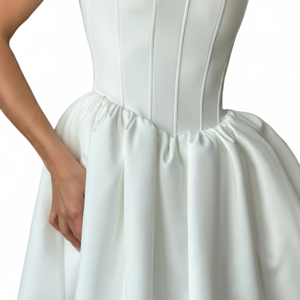 Women's Silk Fishbone Slip Dress – Waist-Cinching