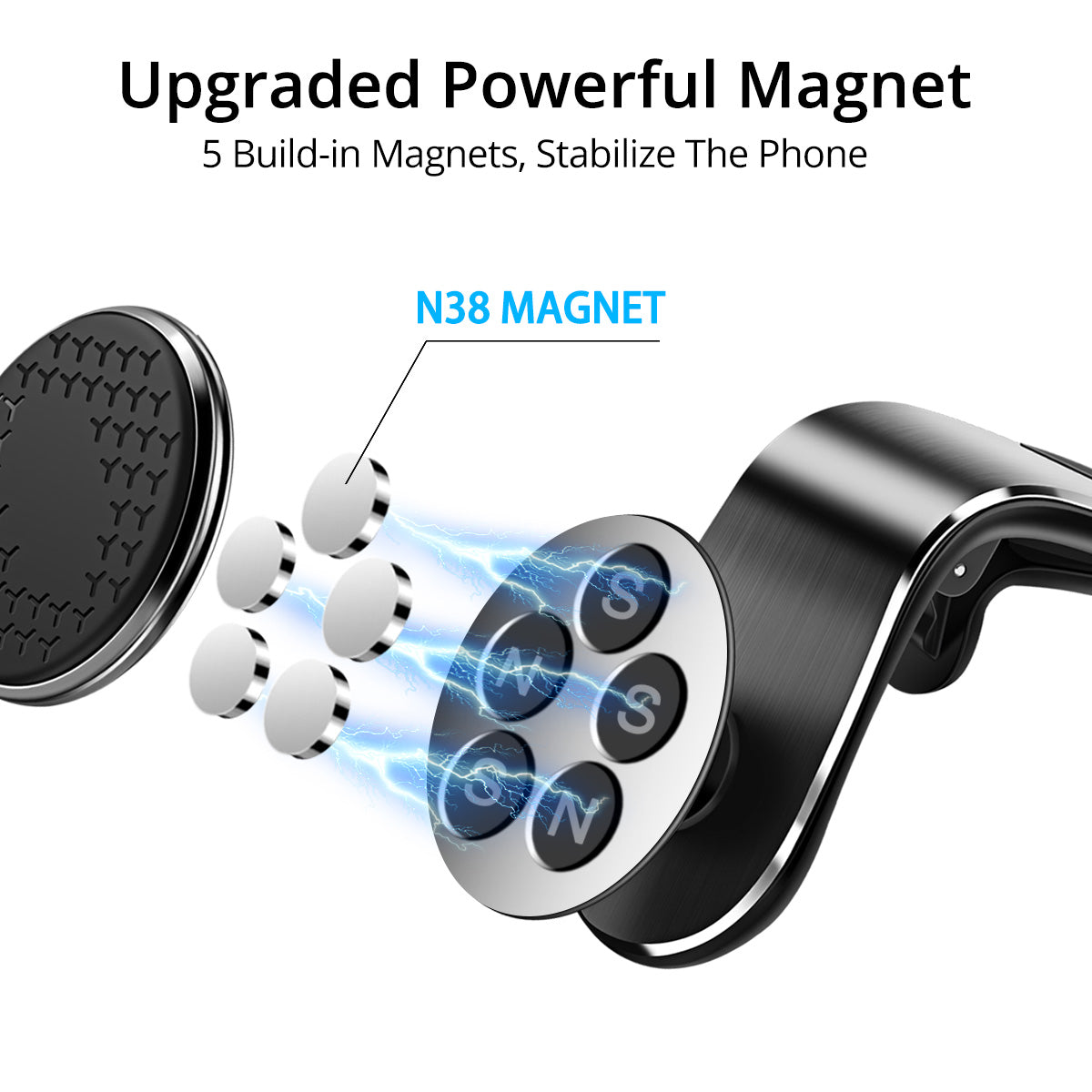 Magnetic 360° Rotation Car Air Vent Phone Holder