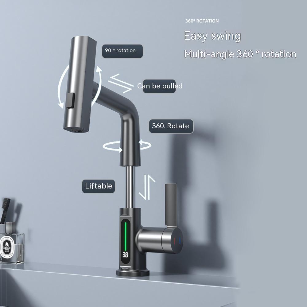 Intelligent Digital Display Pull-out Faucet
