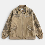 Streetwear Lapel Embroidered Couples Jacket