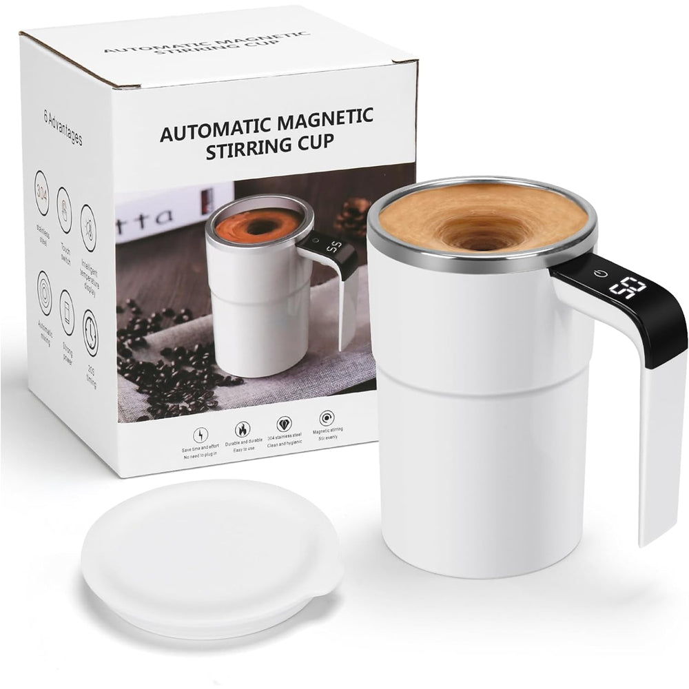 12oz Rechargeable Self-Stirring Magnetic Mug with LED Display