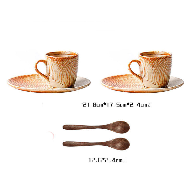 American Middle Ages Handmade Pottery Cup And Saucer Set