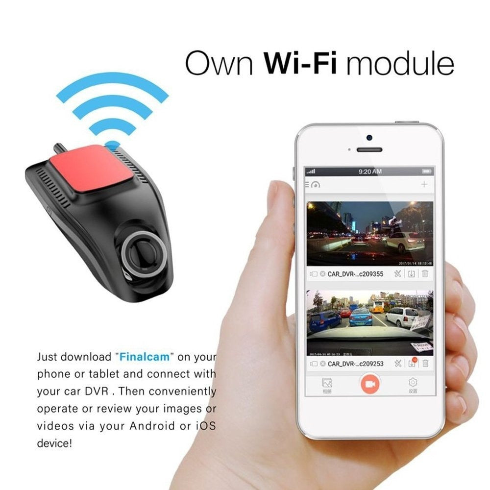 Small Eye Mini Car DVR Dash Cam with Wi-Fi & Full HD