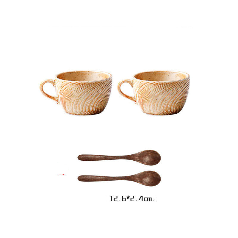 American Middle Ages Handmade Pottery Cup And Saucer Set