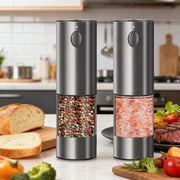 2PCS Battery-Powered Electric Salt & Pepper Grinder Set