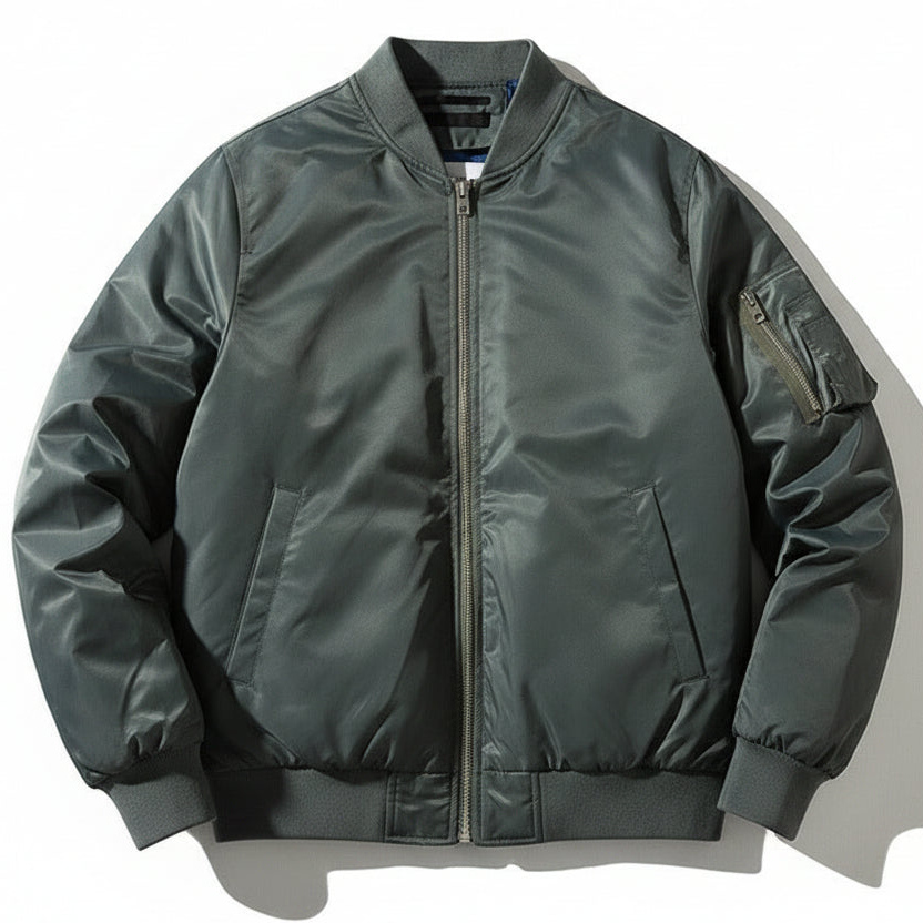 Jacket Solid Pilot Jackets Men Military Flight Baseball