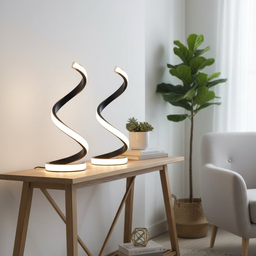Spiral LED Desk Lamp Set | 3-Color USB