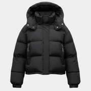 Women's Korean-Style Hooded Puffer Jacket – Warm Winter