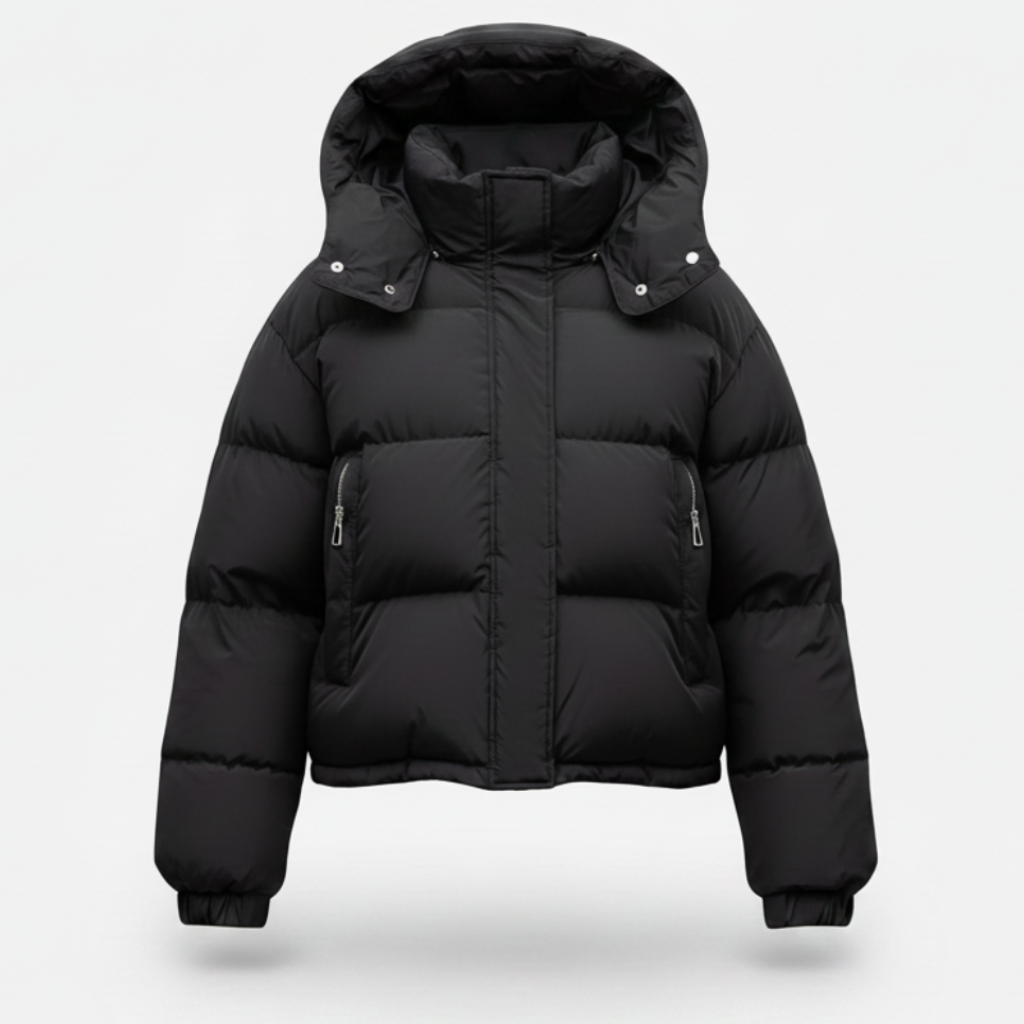 Women's Korean-Style Hooded Puffer Jacket – Warm Winter